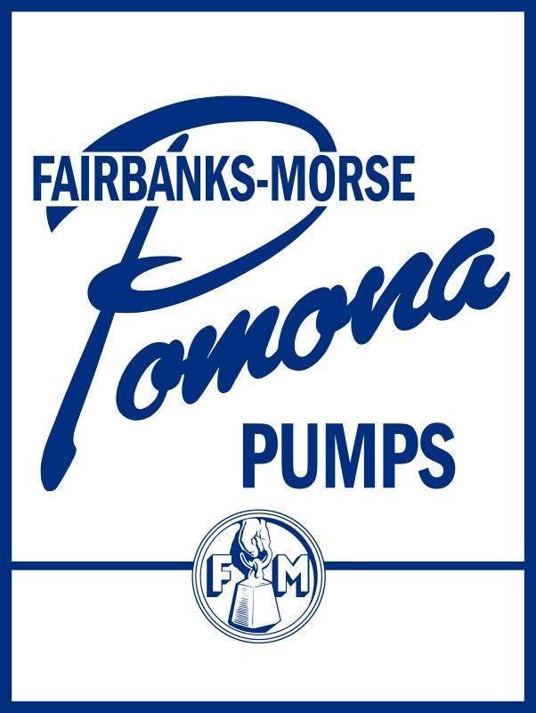 Fairbanks Morse POMONA Pumps New Metal Sign: 12×16 Ships Free