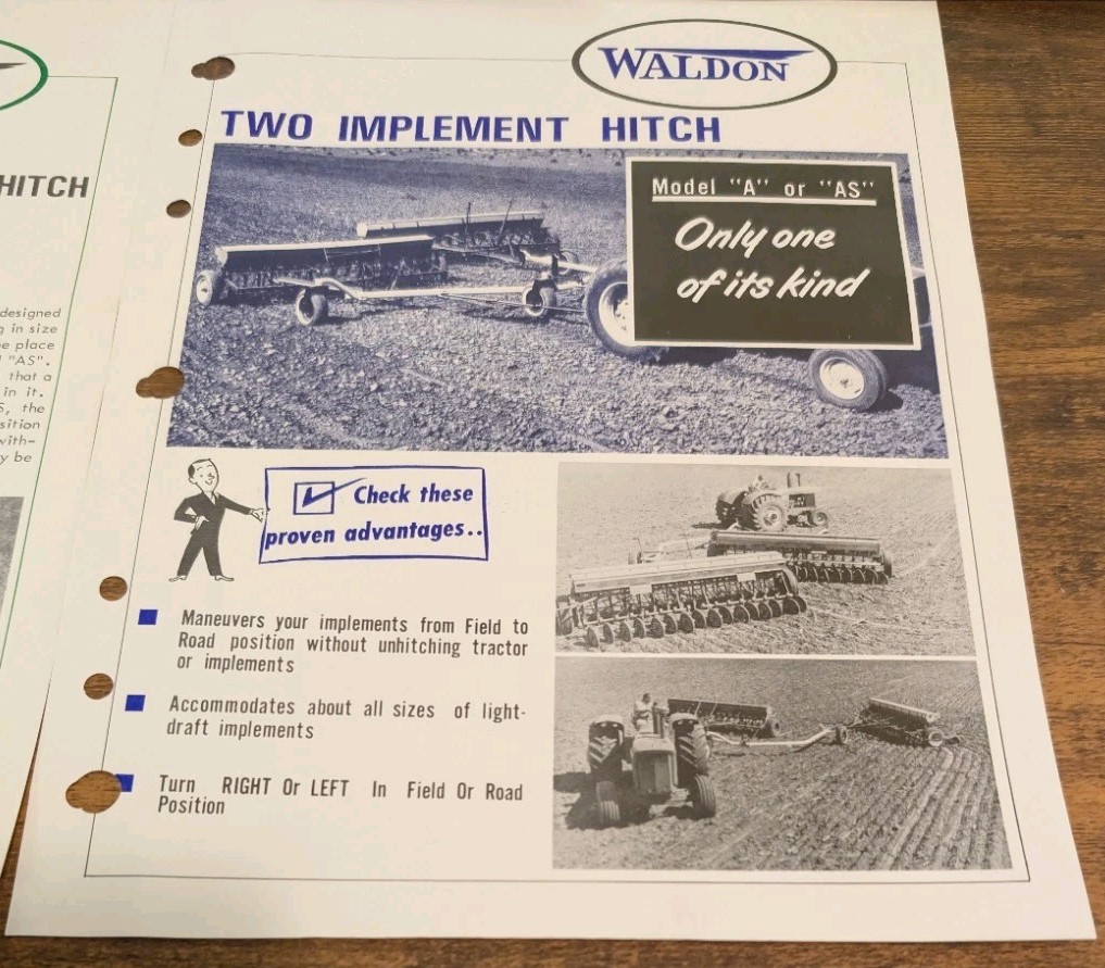 5 Waldon Agriculture Implement Advertising Brochures Dozer Blades And Hitches