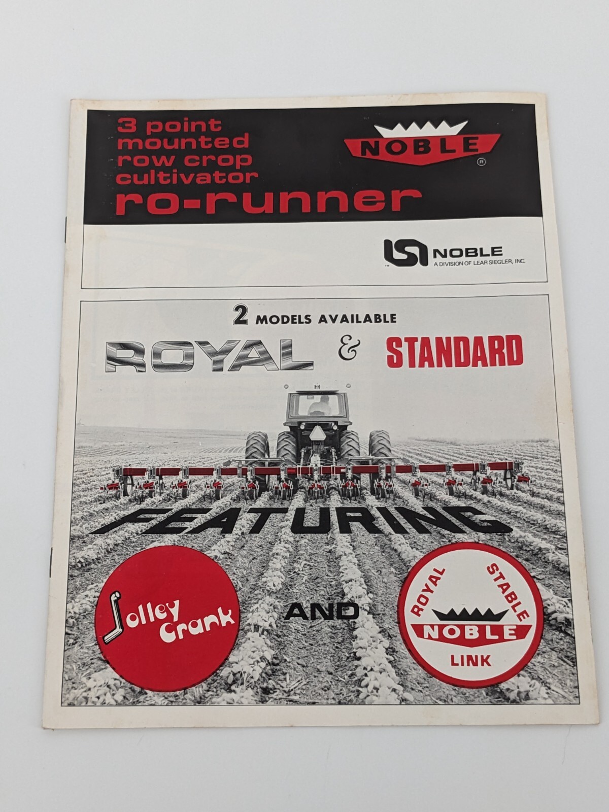 Original Noble 3 Point Mounted Row Crop Cultivator Ro-Runner Brochure