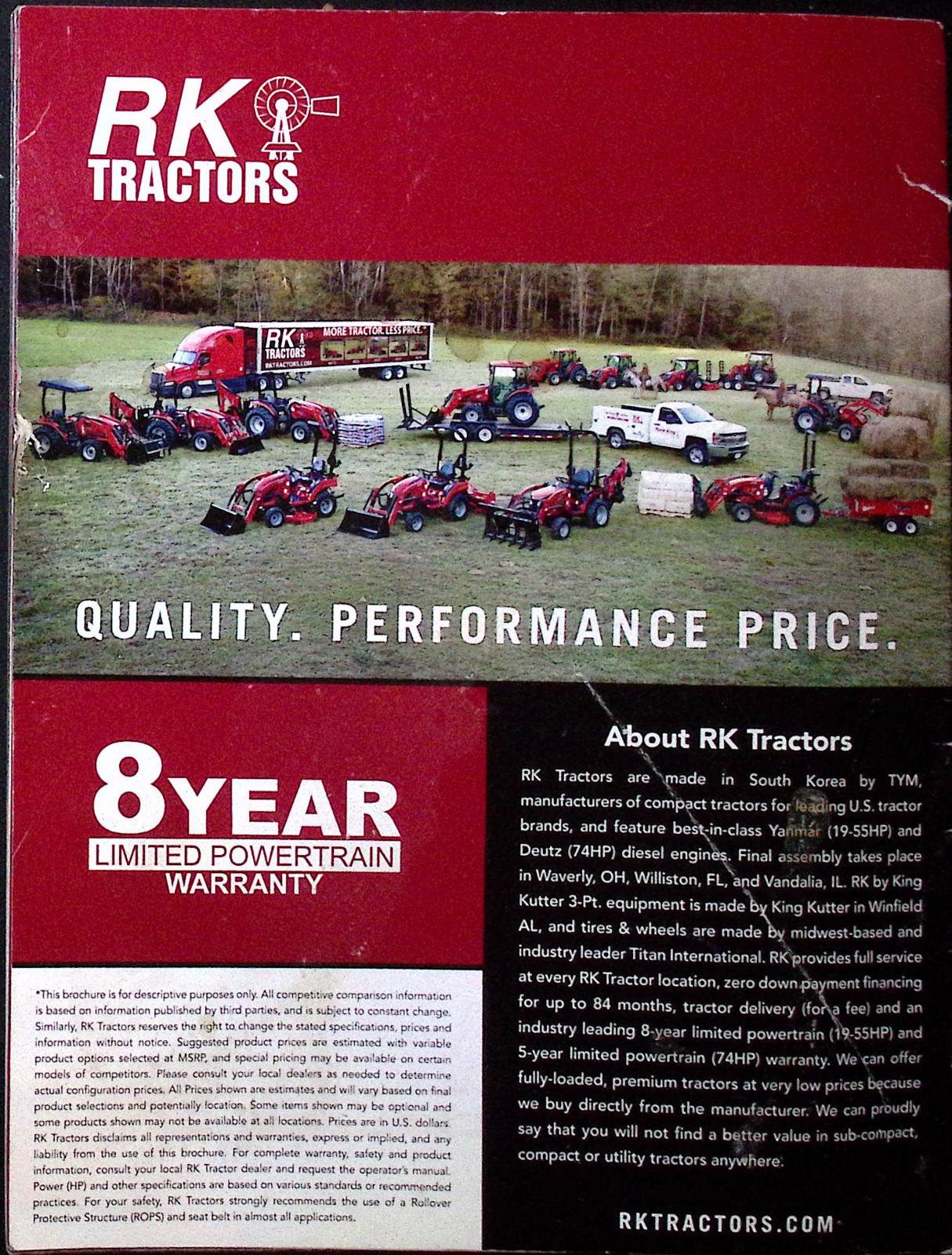 RK Tractors 2020 Full Line Brochure