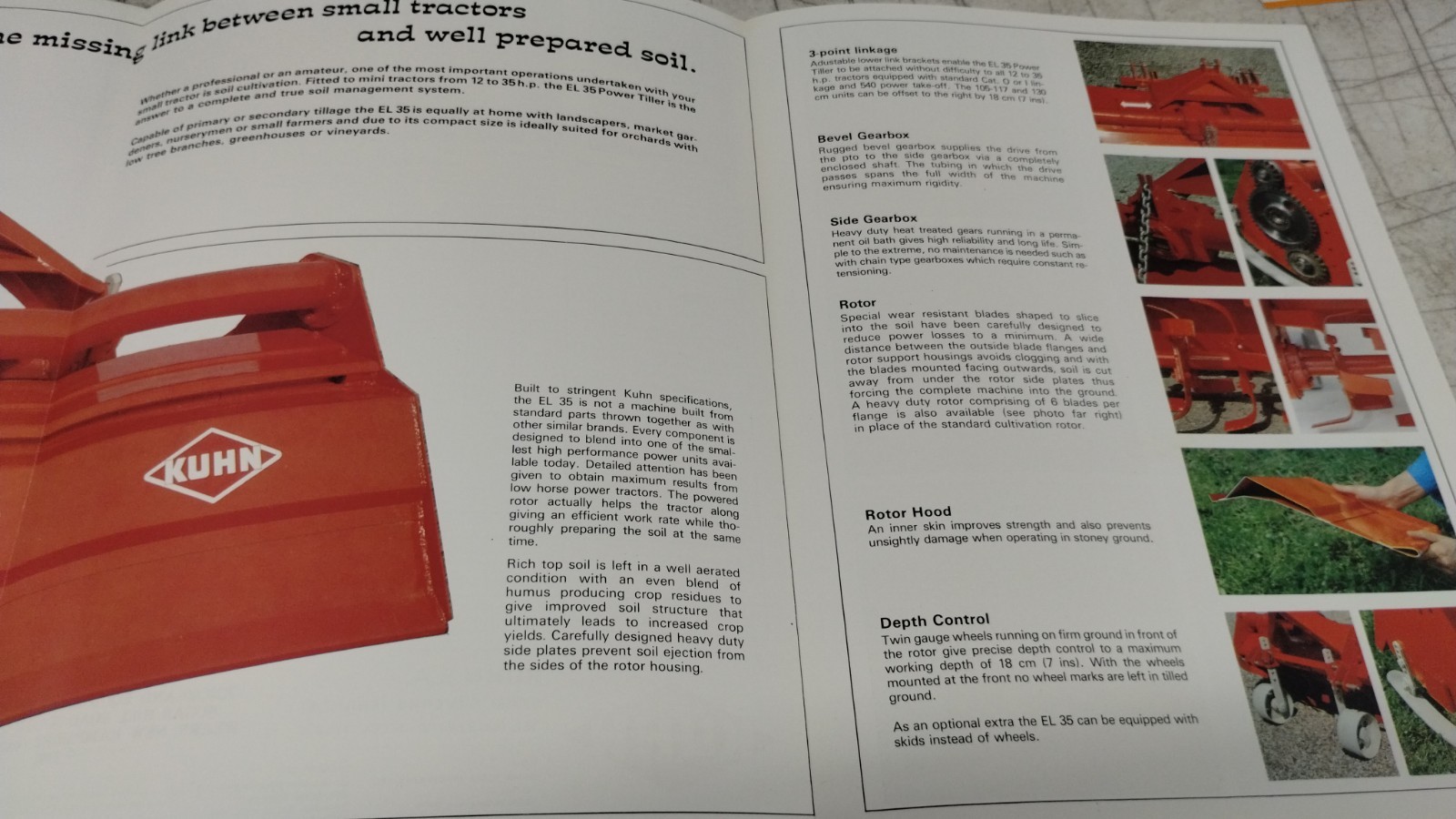Original Kuhn EL35-80 EL35-92 EL35-105 EL35-117 EL35-130 Tiller Sales Brochure