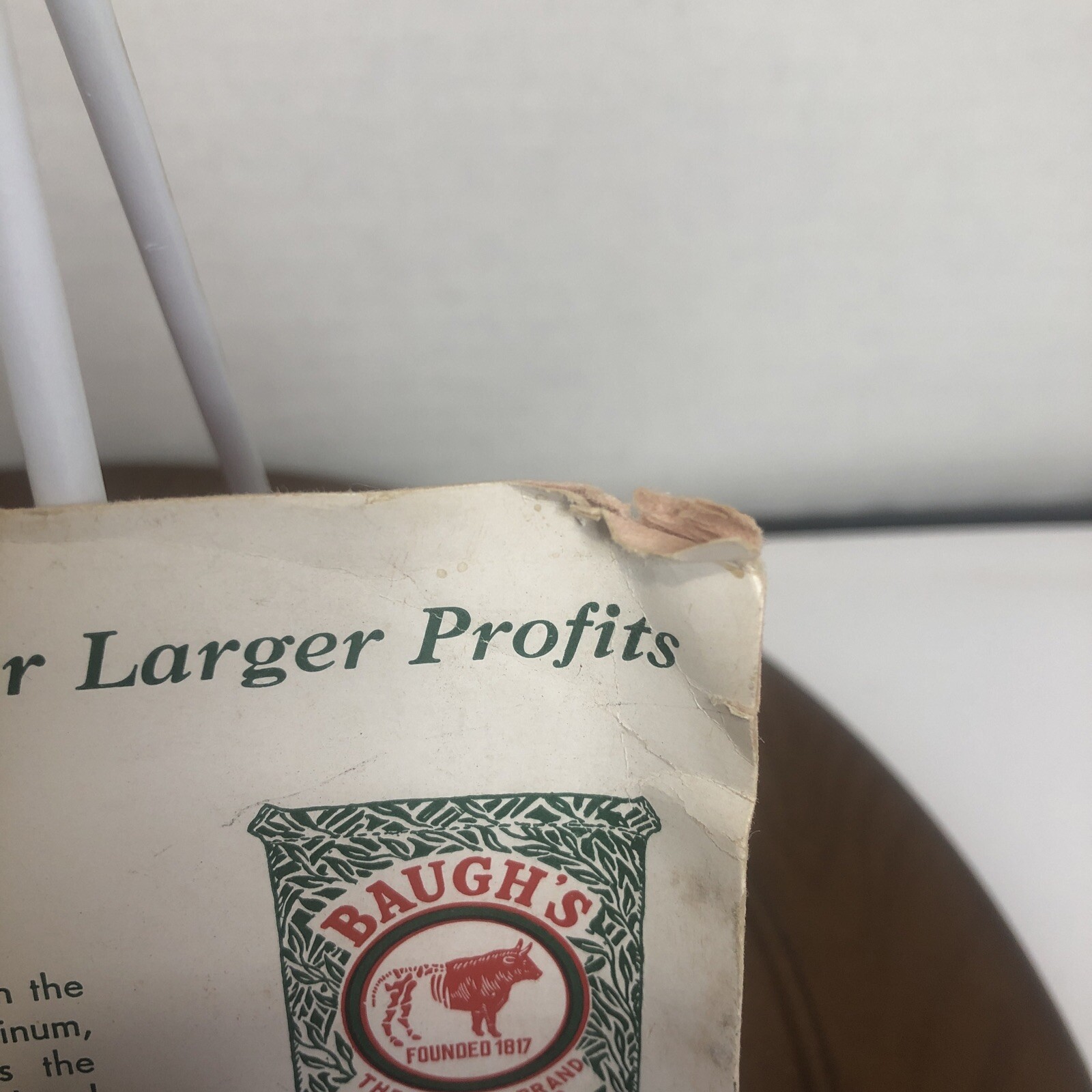 Baugh&rsquo;s Fertilizers Advertising Scratch Pad and Information