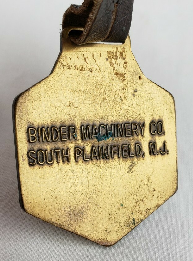Vintage Antique Bucyrus-Erie Binder Machinery Advertising Fob South Plainfield