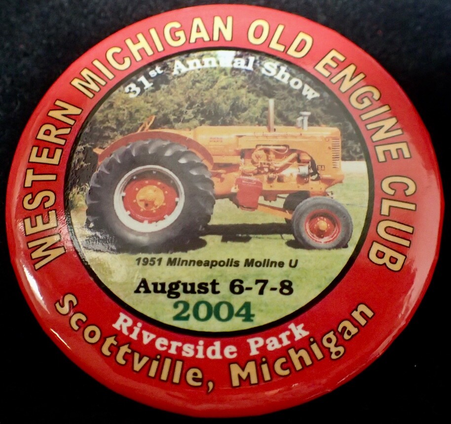 Vintage (19) ANTIQUE TRACTOR & GAS STEAM ENGINE SHOW Button Pins Ribbons Plaques