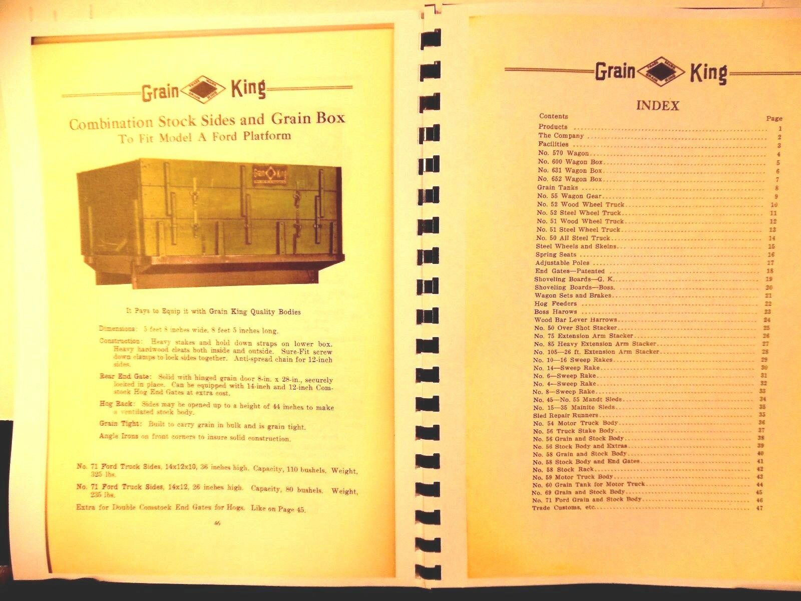 Grain-KIng Mfg, Co .Fine Farm Implements Cat. # 2 Minnesota Transfer Sales Book