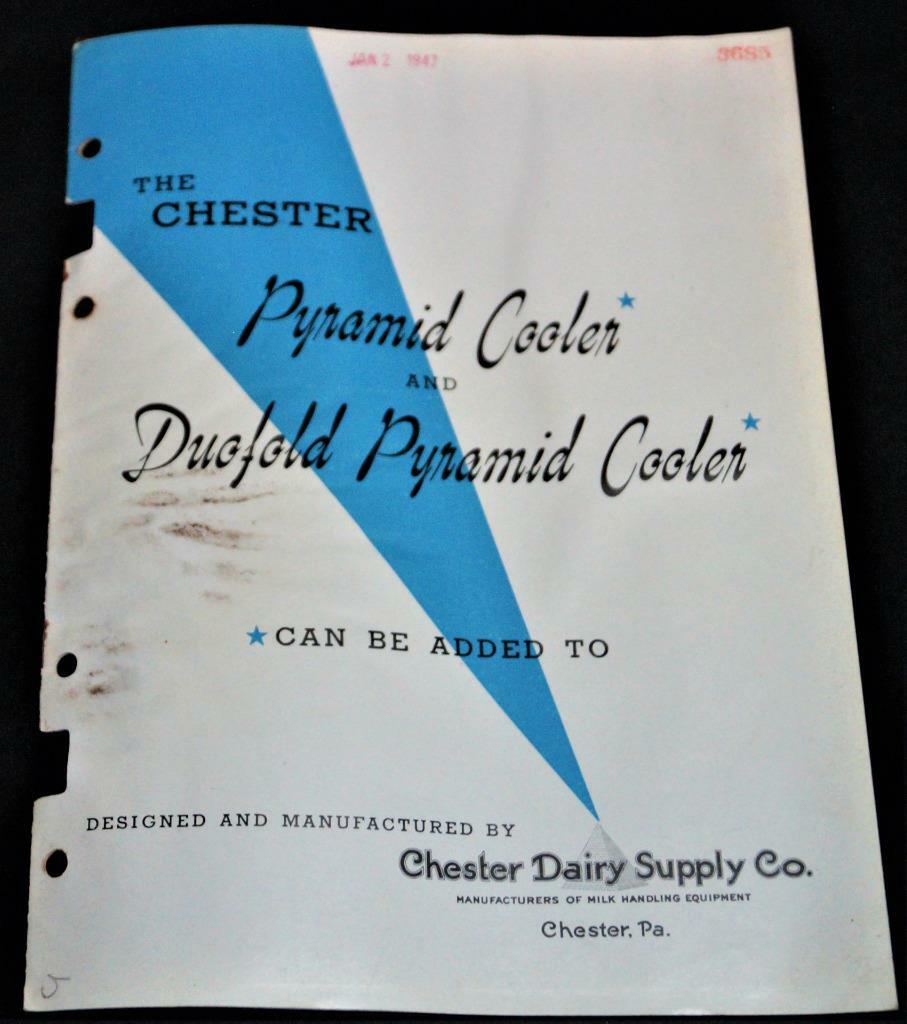 CHESTER PYRAMID & DUOFOLD COOLERS ADVERTISING SALES BROCHURE 1947 VINTAGE