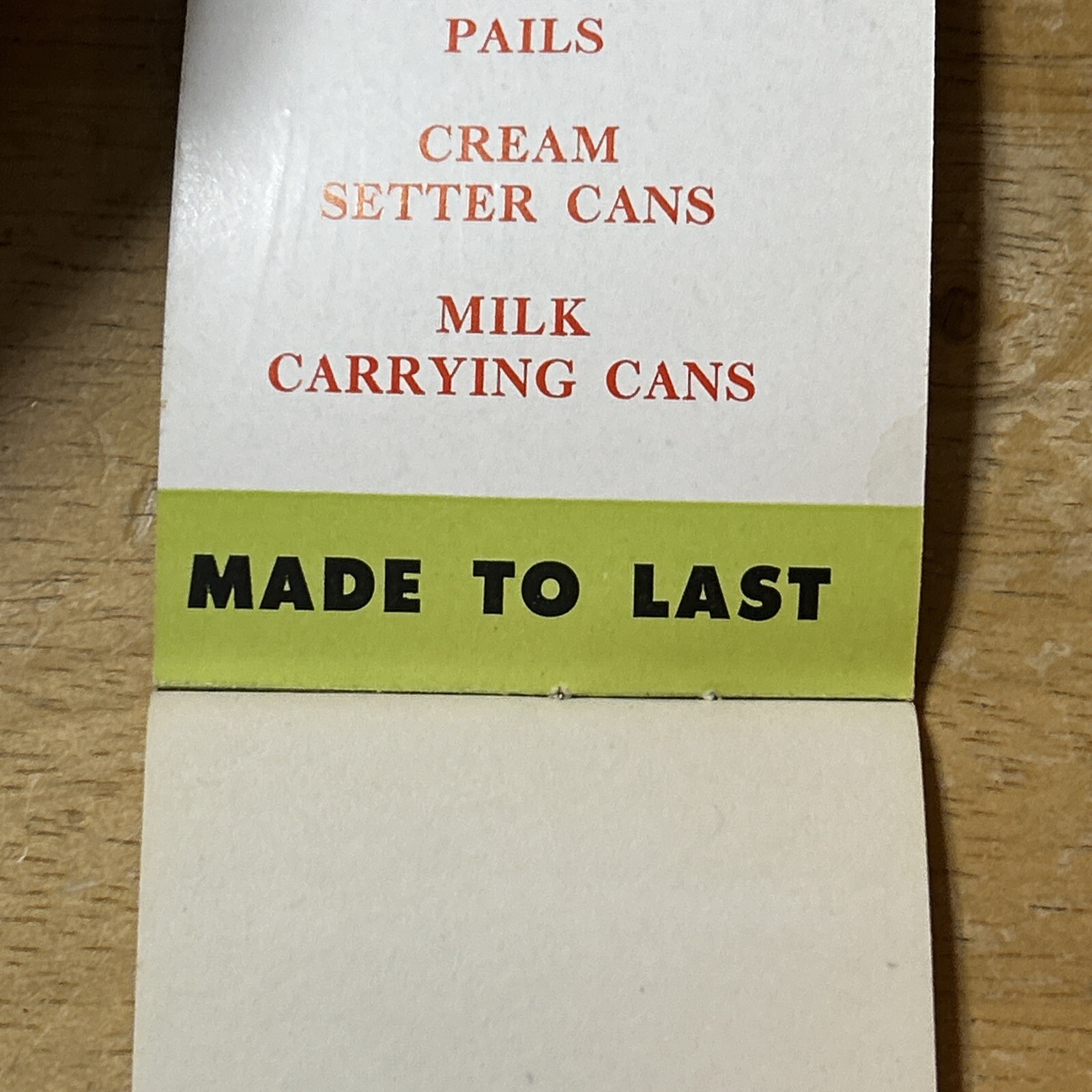 BEHRENS METALWARE Galvanized Steel Advertising Pocket Book Winona Minnesota