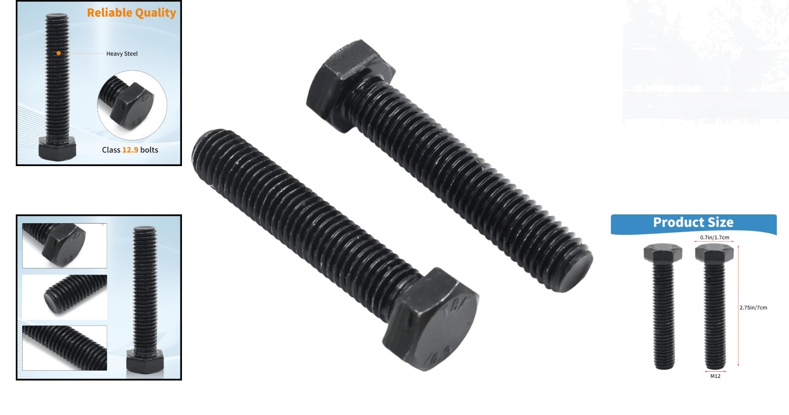 M12 Torsion Bar Key Replacement Bolts for Chevy 1500, 2500, and Avalanche, 2Set