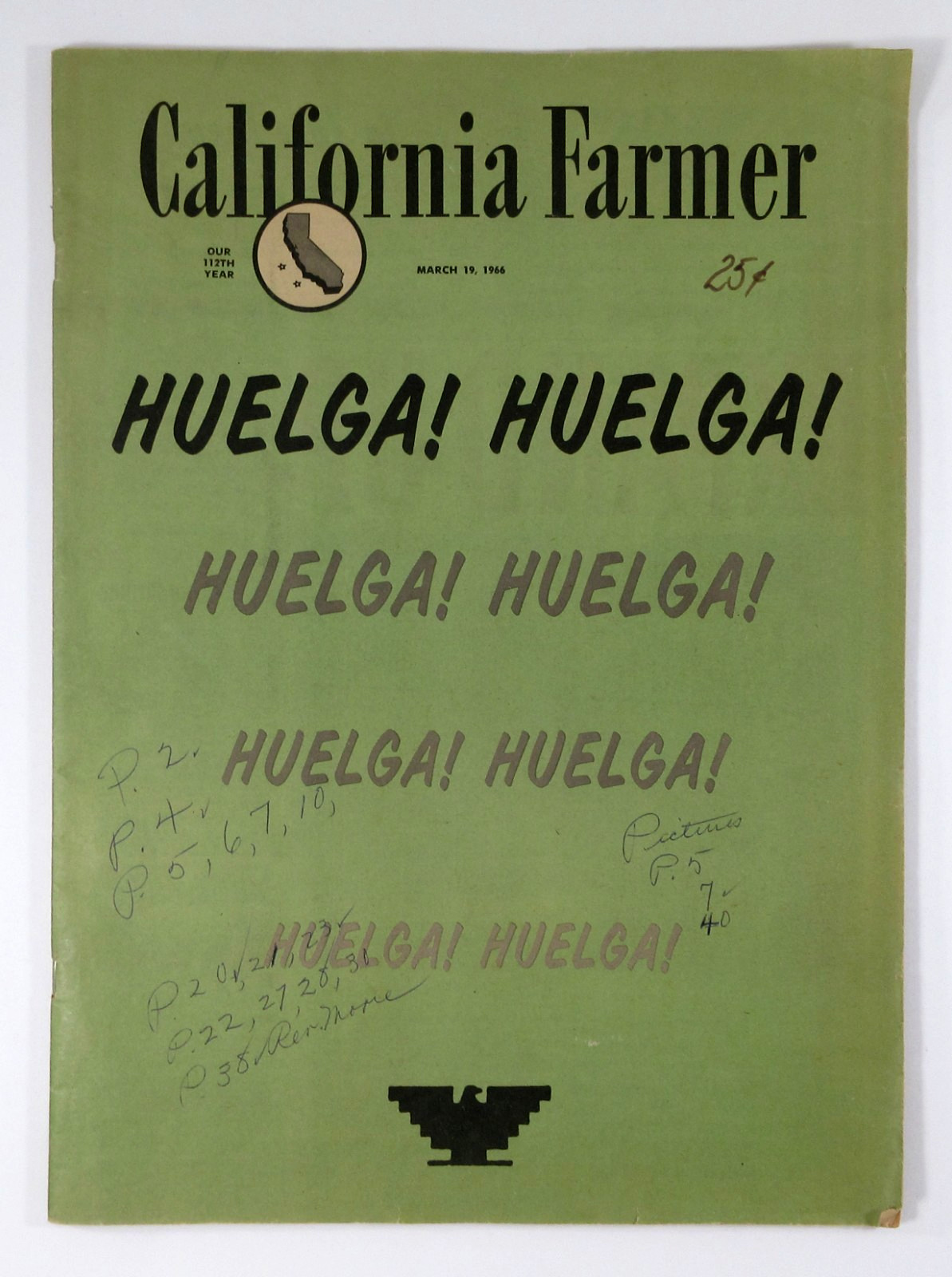 United Farm Workers Grape Boycott Caesar Chavez Farmer Magazine Delano CA 1966