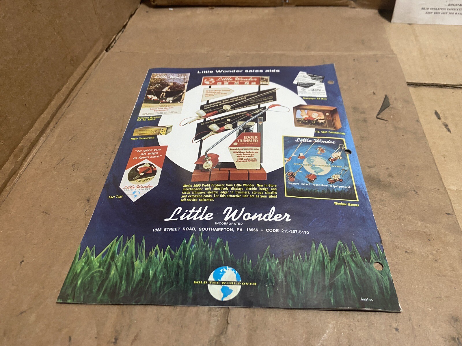 Little Wonder Hedge Trimmer Edger Mower Brochure + Model 8 16 30 Parts List 1964
