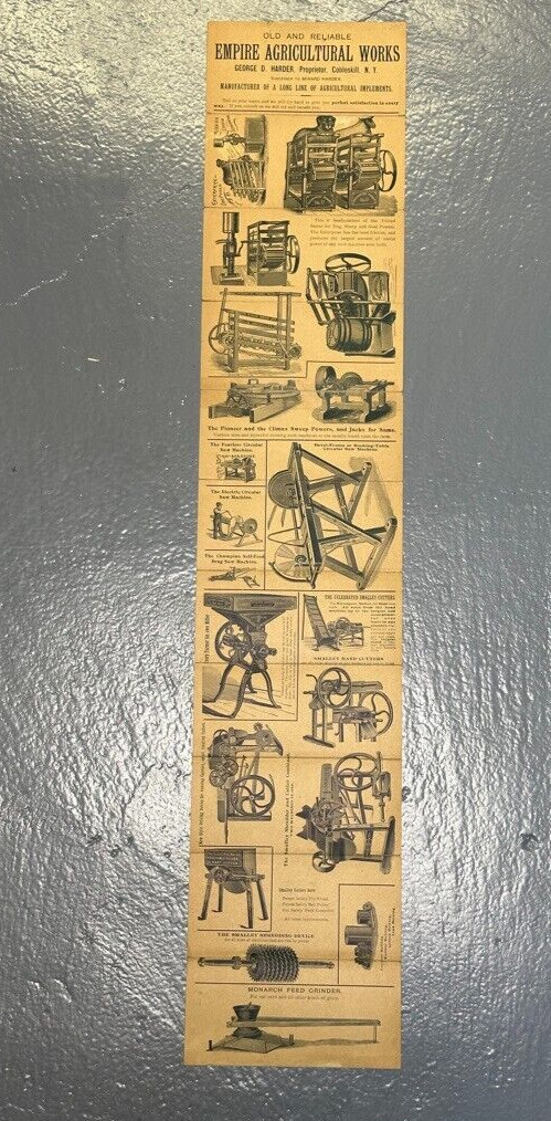 1880s EMPIRE Ag Works STEAM ENGINE Thresher SILO Saw FARM ADVERTISING Brochure