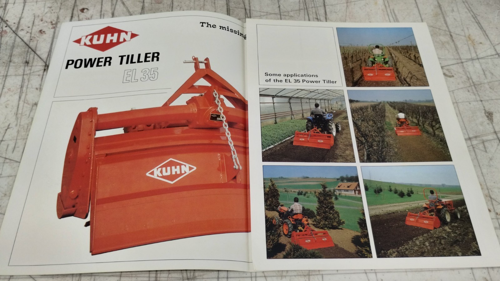 Original Kuhn EL35-80 EL35-92 EL35-105 EL35-117 EL35-130 Tiller Sales Brochure