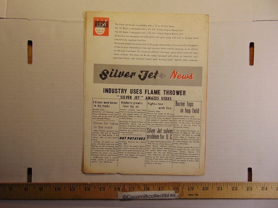 Vintage Harsh Silver Jet Burner Sales Brochure