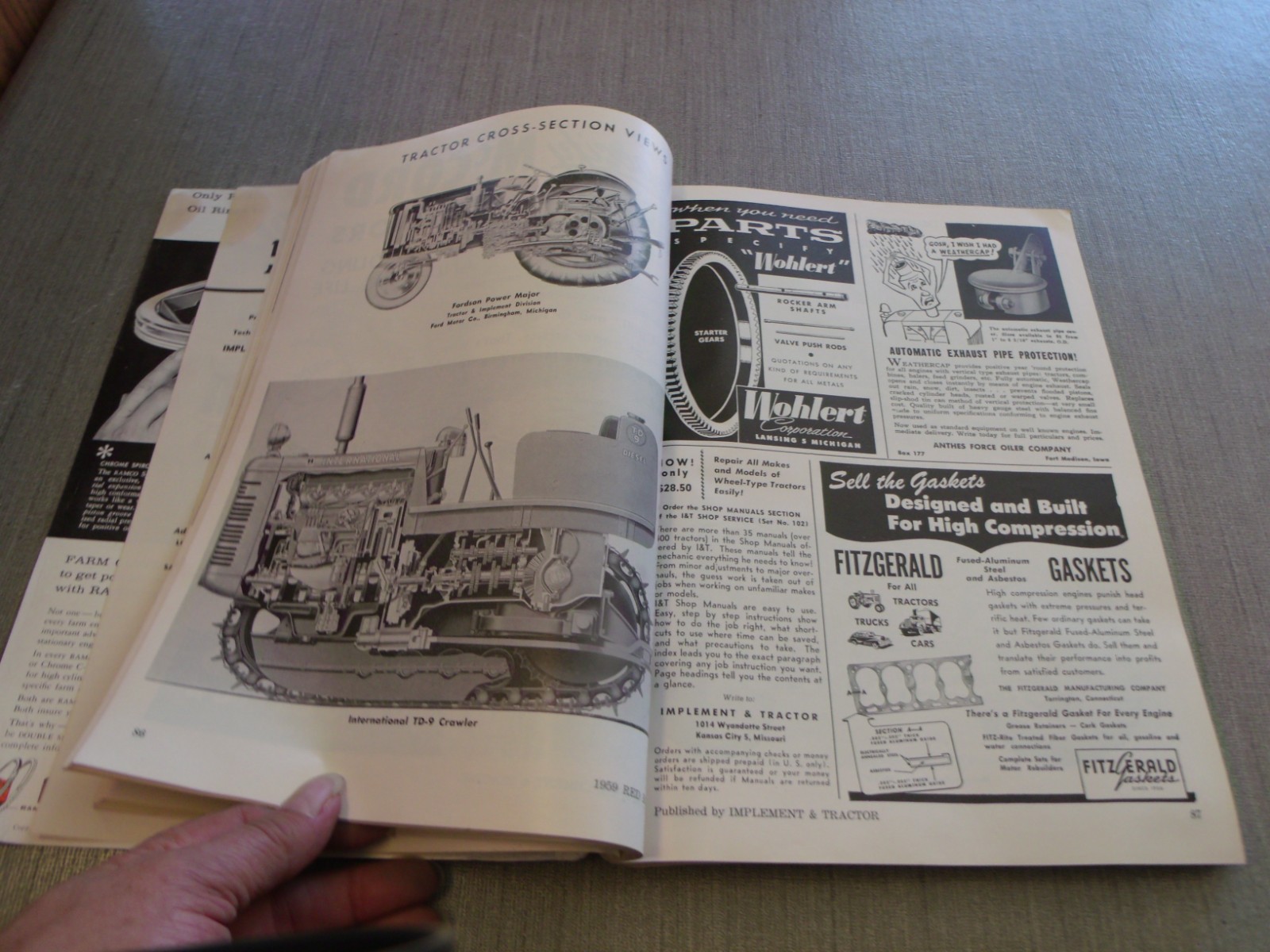 VINTAGE 1959 RED TRACTOR BOOK NEBRASKA TEST REPORTS BOOK