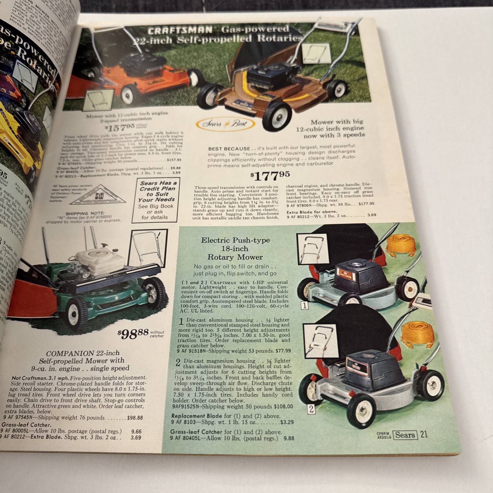Sears 1972 Suburban Farm Catalog SS/15 12 Custom Compact 8 Garden Tractor EB6