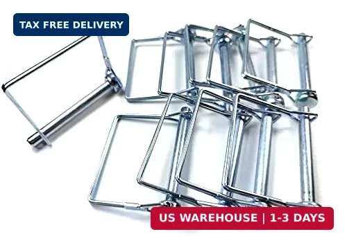 10 Pieces Wire Lock Pin, 3/8 Inch (9.21MM) Heavy Duty Safety Coupler Pin Shaft L
