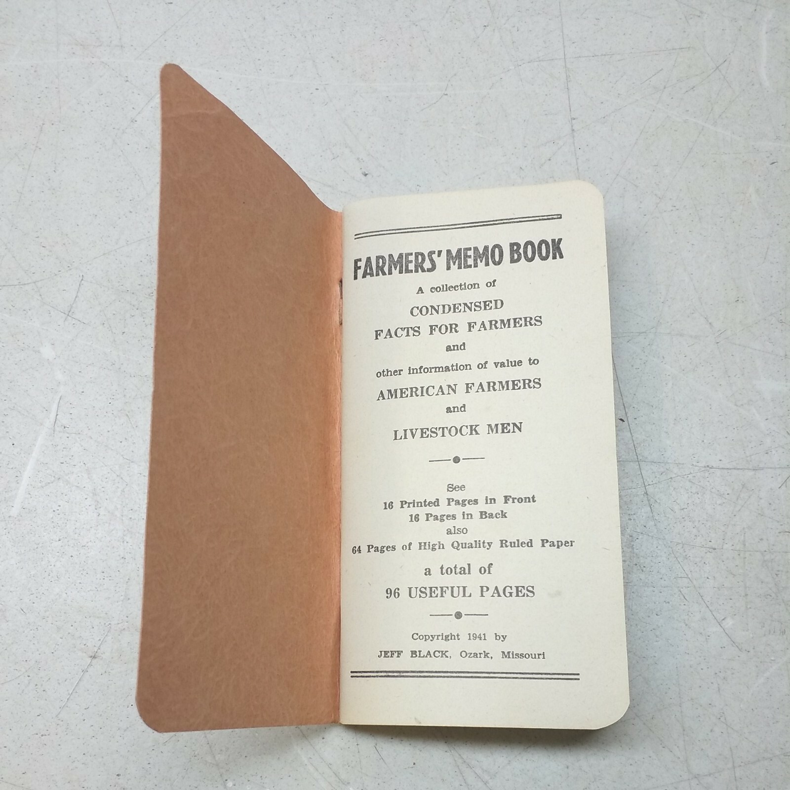 Vintage Farmers Memo Book The Equity Mondovi Wisconsin Agricultural Advertising