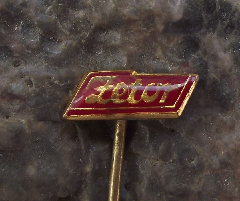 Small Zetor Farm Tractor Czechoslovakia Agriculture Crop Farming Logo Pin Badge