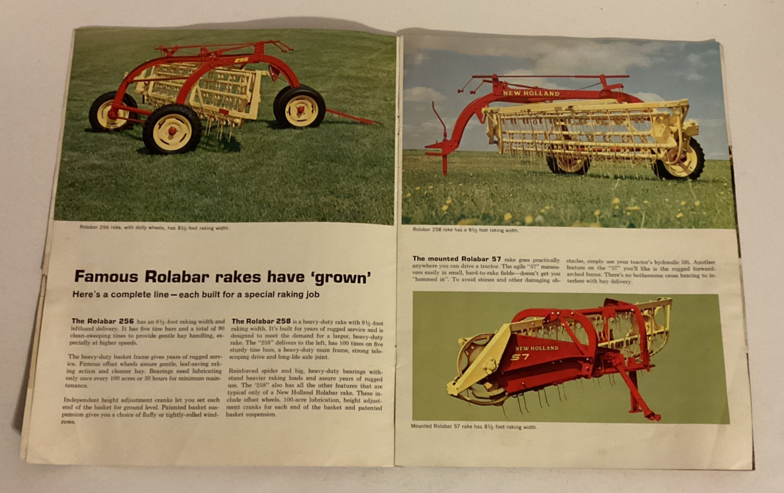 1968 New Holland Sperry Rand Rolabar Rakes Dealer Brochure Advertising