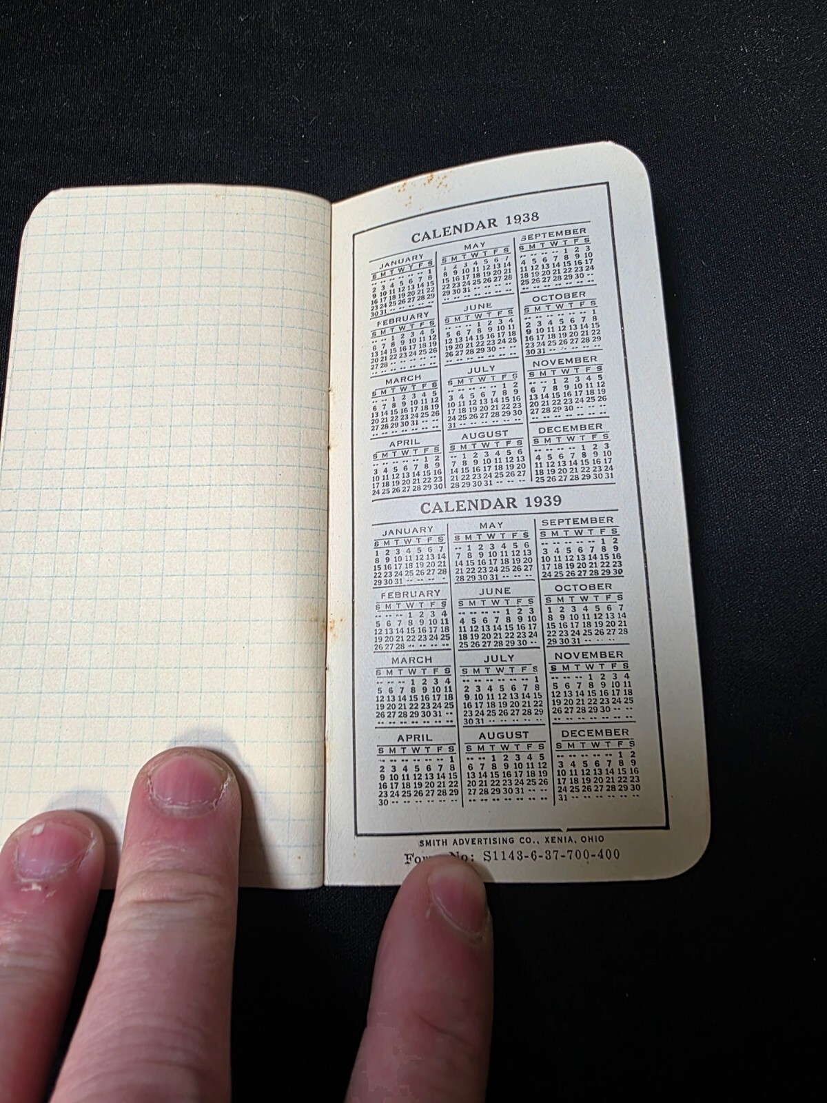 Vintage USED 1938 Plymouth Binder Twine Cordage Co. Pocket Memo Note Book
