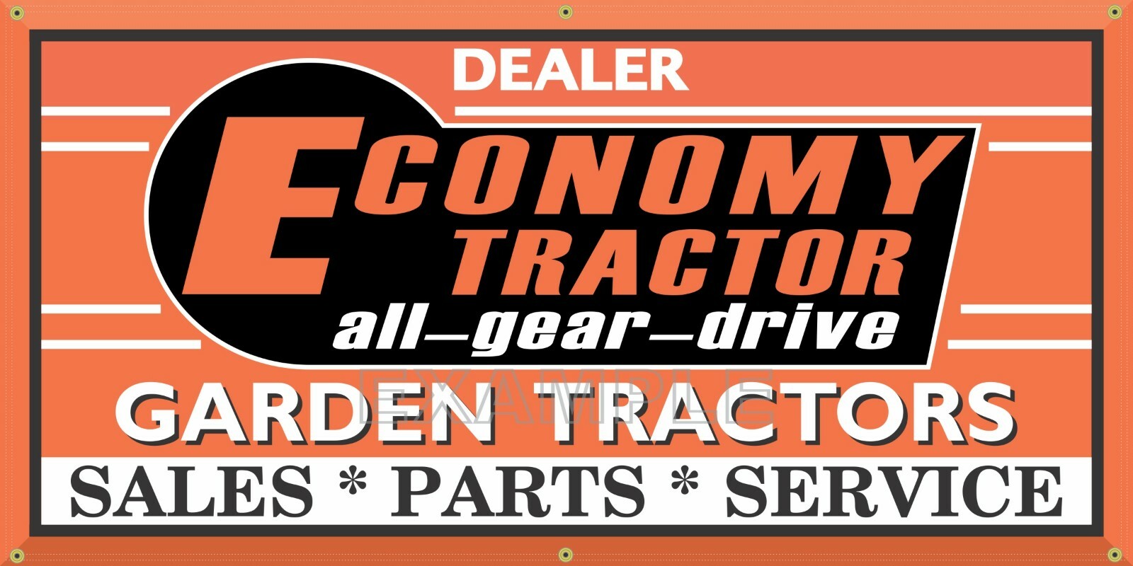 ECONOMY FARM GARDEN POWER EQUIPMENT TRACTOR DEALER VINTAGE SIGN REMAKE BANNER