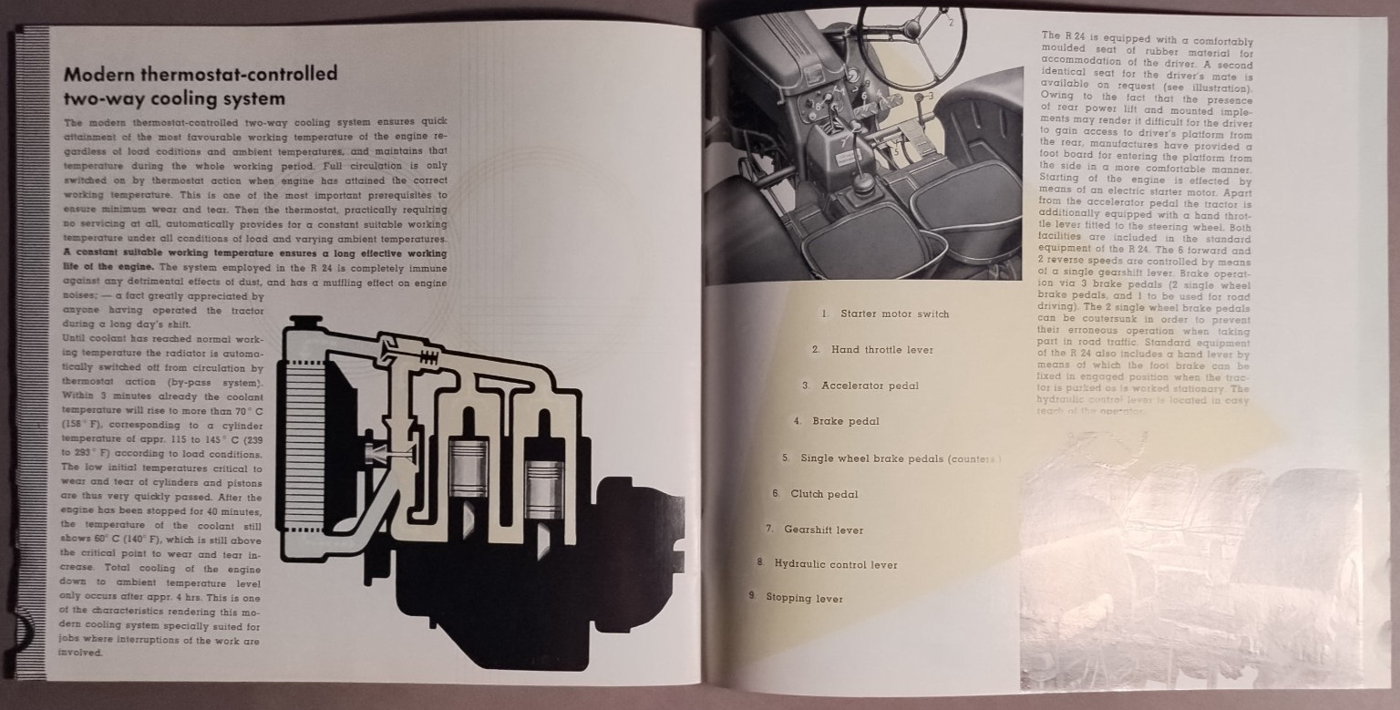 1953 Hanomag Combitrac Tractor R24 Catalog Brochure Original B5-44
