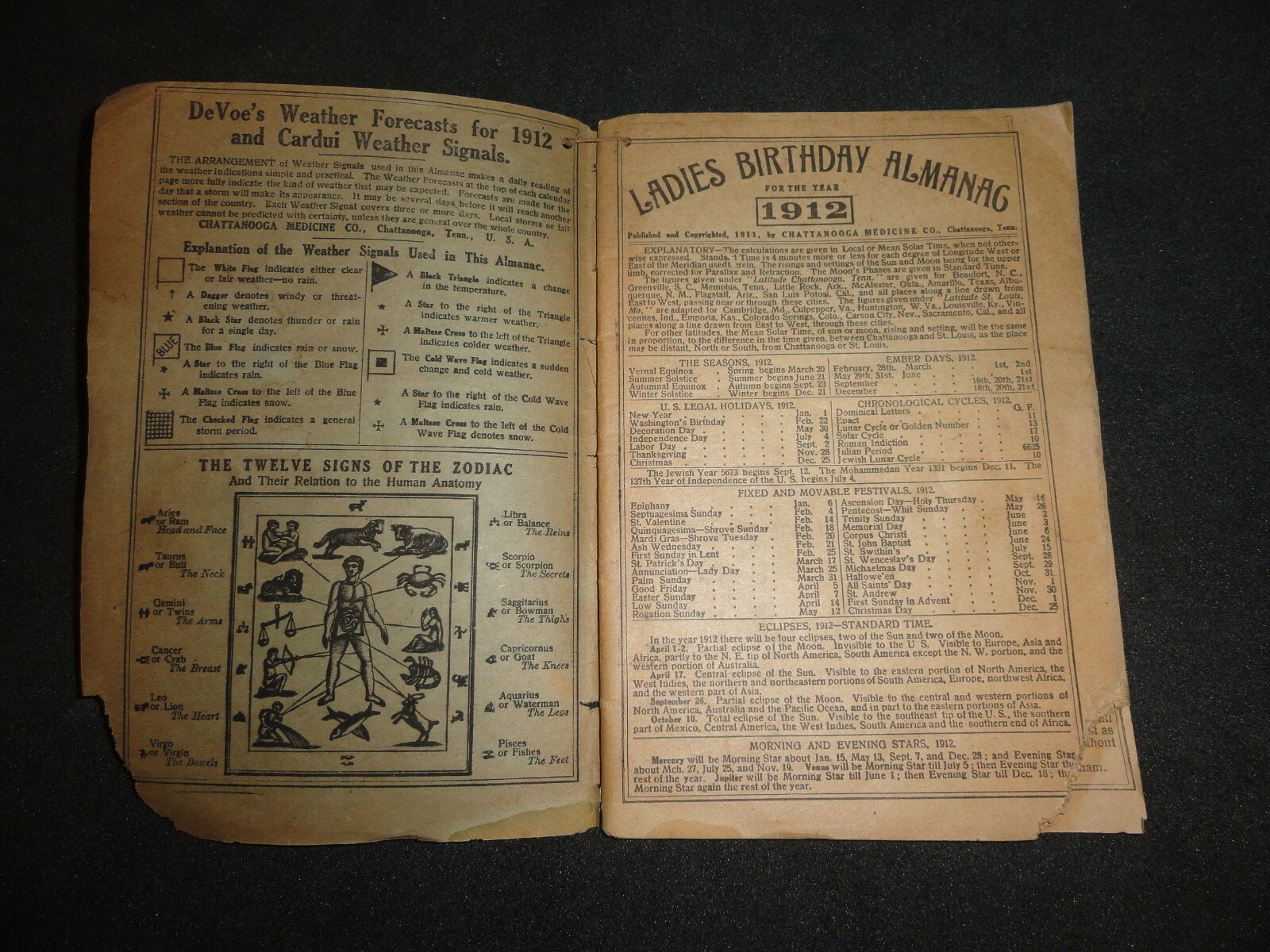 The Ladies Birthday Almanac 1912