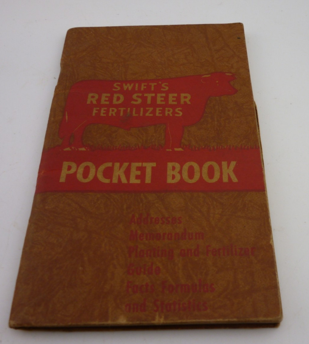 1946 Swift&rsquo;s Red Steer Fertilizers Pocket Book Farm Advertising Memorandum