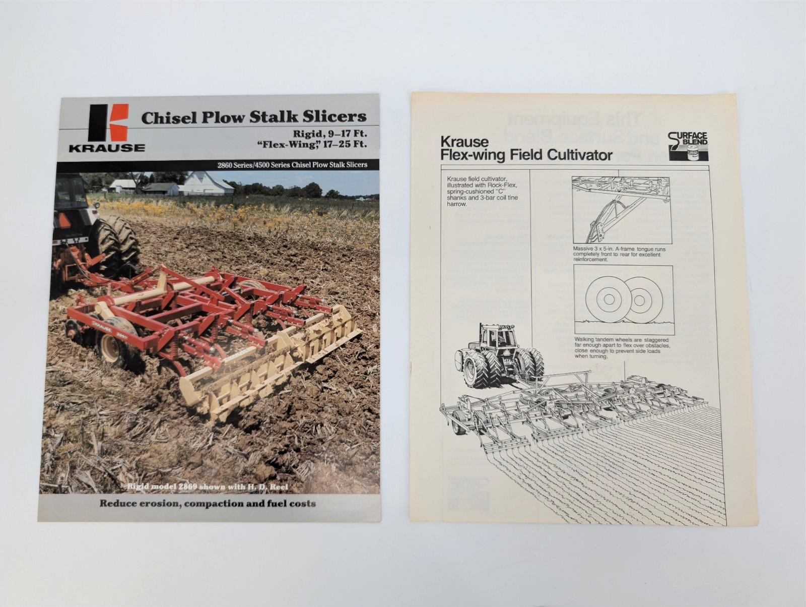 8 pc LOT Vintage Krause Chisel Sweep Plow Field Cultivator Tillage Brochures