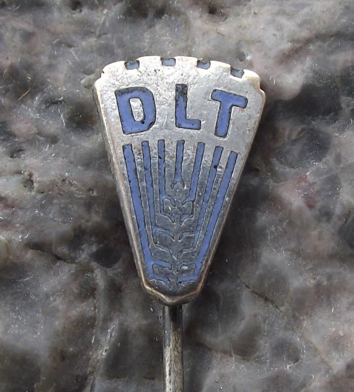 Antique DLT Landmaschinen Traktorenbau Leipzig East Germany Farming Pin Badge