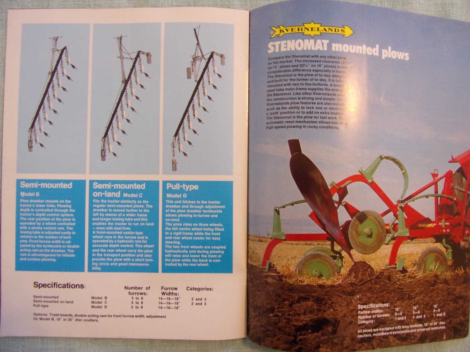 Kvernelands Mounted & Semi-mounted Plow Dealers Brochure Norway