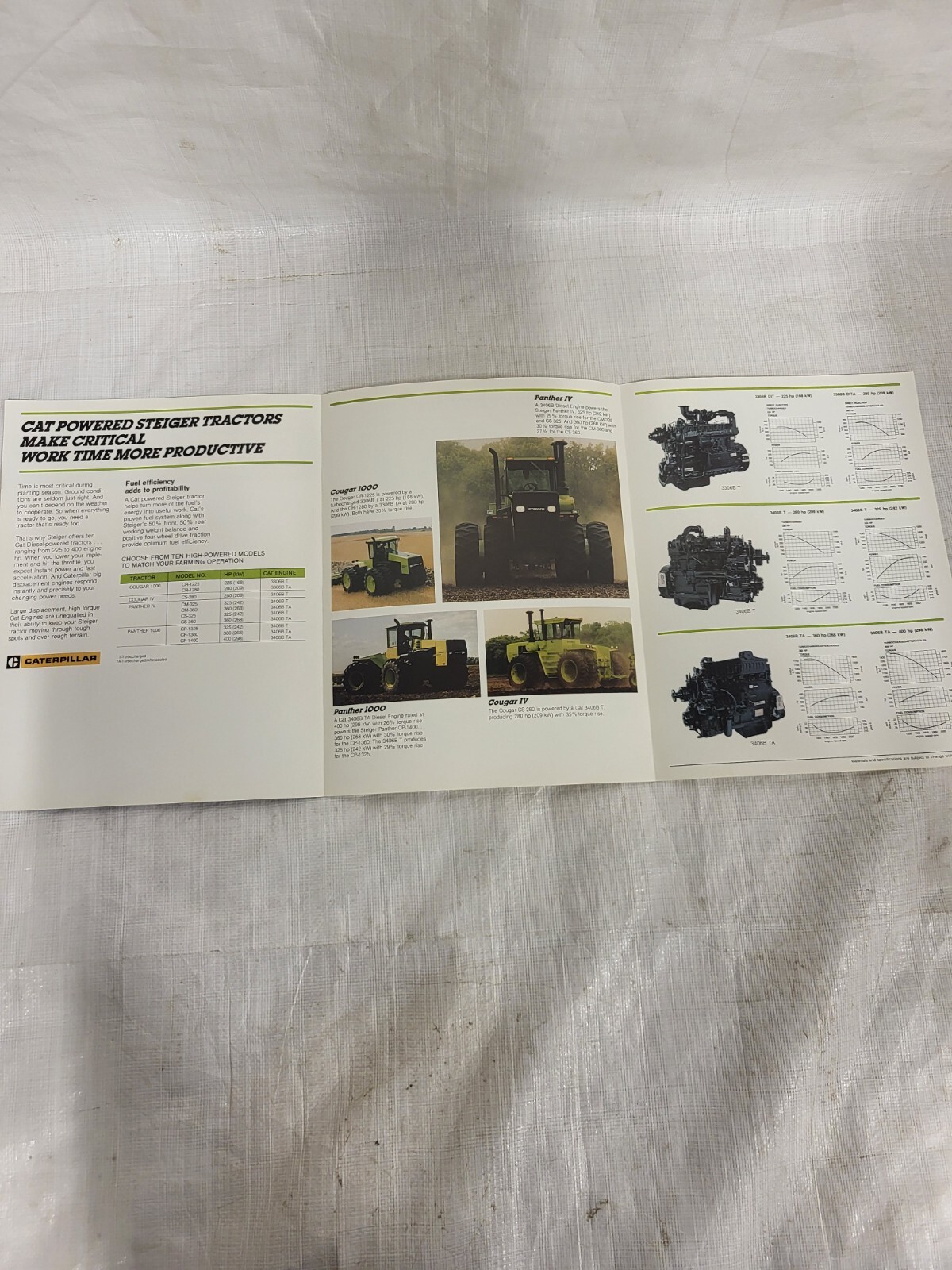 Original Steiger Cat Diesel Engines Tractor Brochure