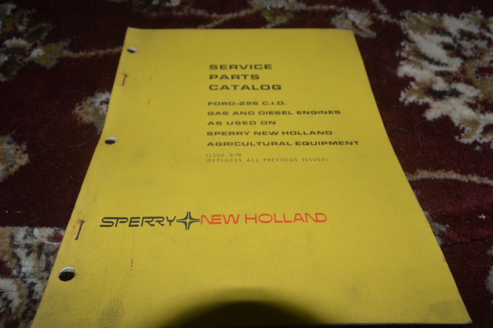 New Holland 256 C.I.D. Ford Engine Parts Book Manual BASE