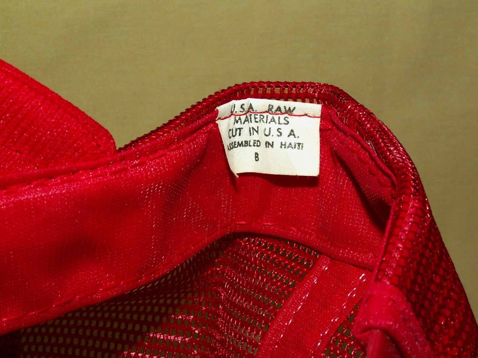 JESSE JONES HAT BASEBALL CAP VINTAGE ADJ SNAPBACK RED FRANKS SAUSAGE AS IS.