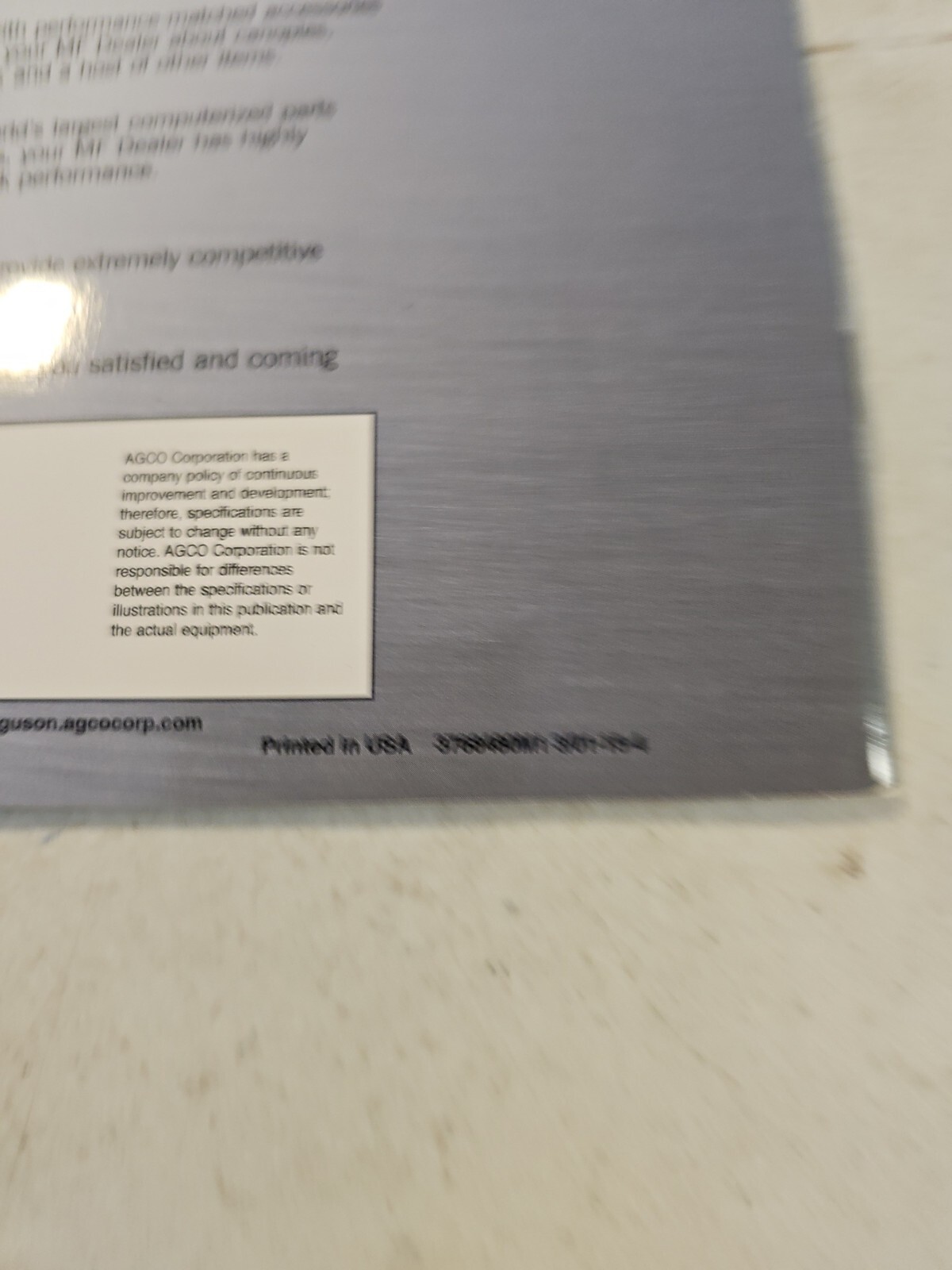 2001 MASSEY FERGUSON 4200 Series Tractors Sales Brochure
