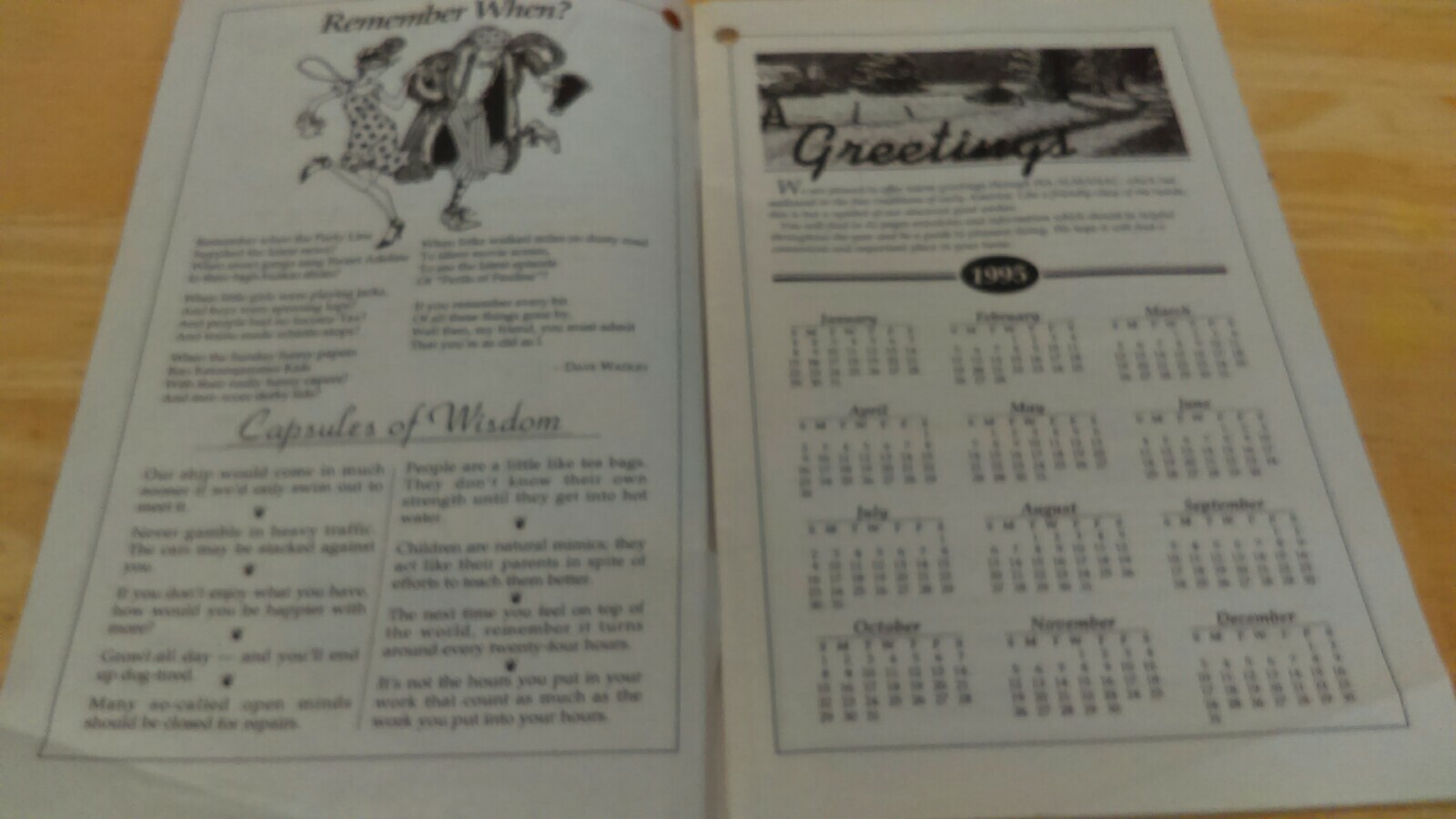 Vintage Collectible ALMANAC 1995 Vol. 178 Ohio Farm Bureau U.S.A. Pamphlet