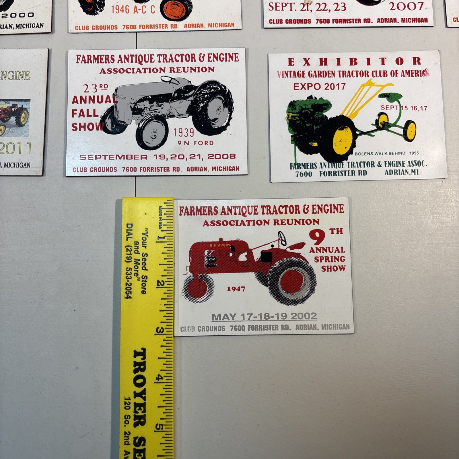 21 Farmers Antique Tractor And Engine Association Show Magnets, Adrian, Michigan