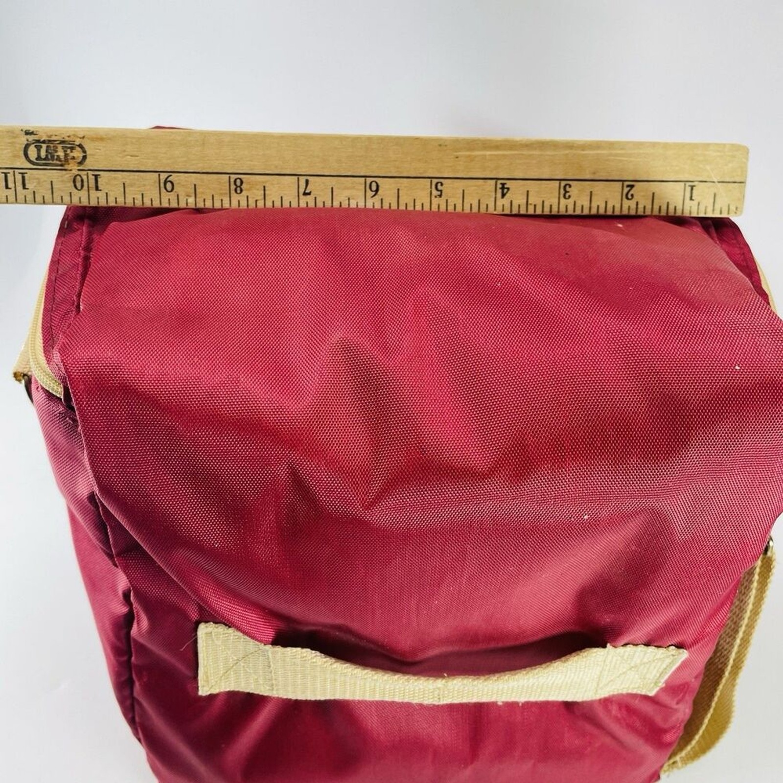 Vintage Stauffer Seeds Insulated Red Lunchbox Lunch Cooler Shoulder Bag