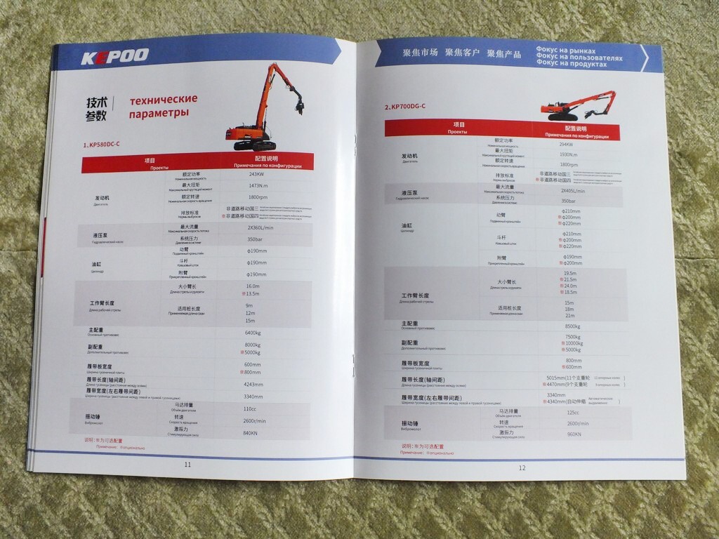 KEPOO Chinese Mining & Construction Excavators Crawler Brochure 2024