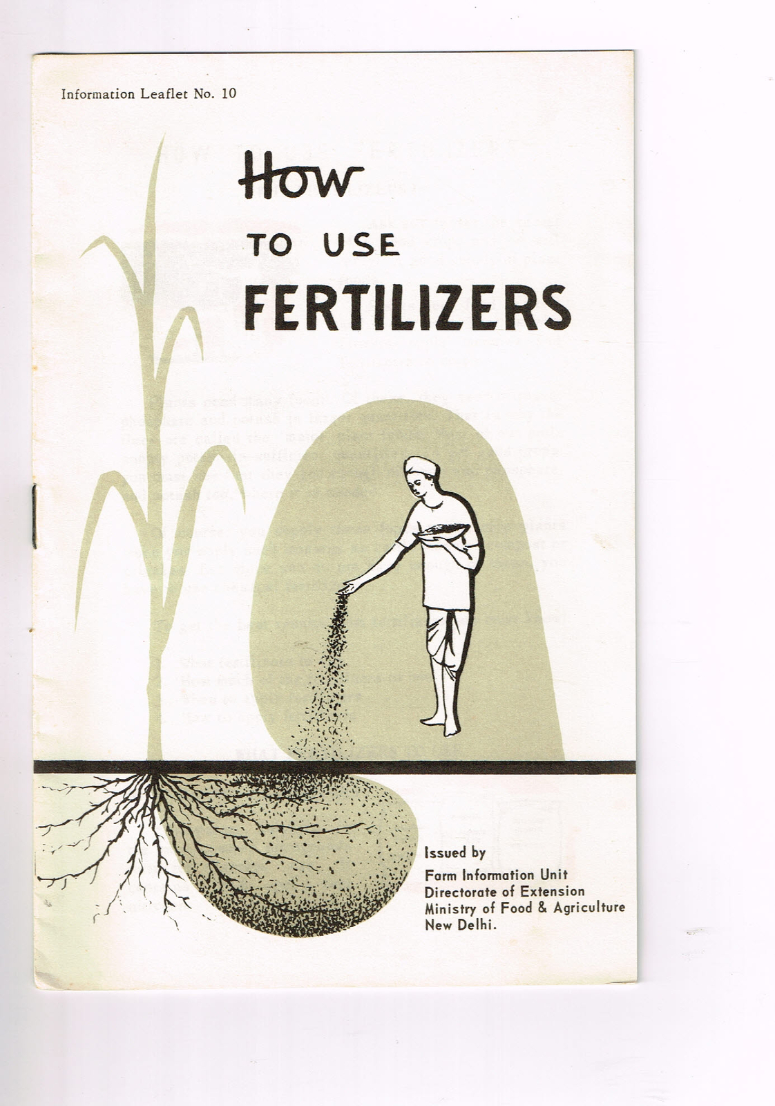 Vintage 1960s Farm Brochure New Delhi India How to Use Fertilizers