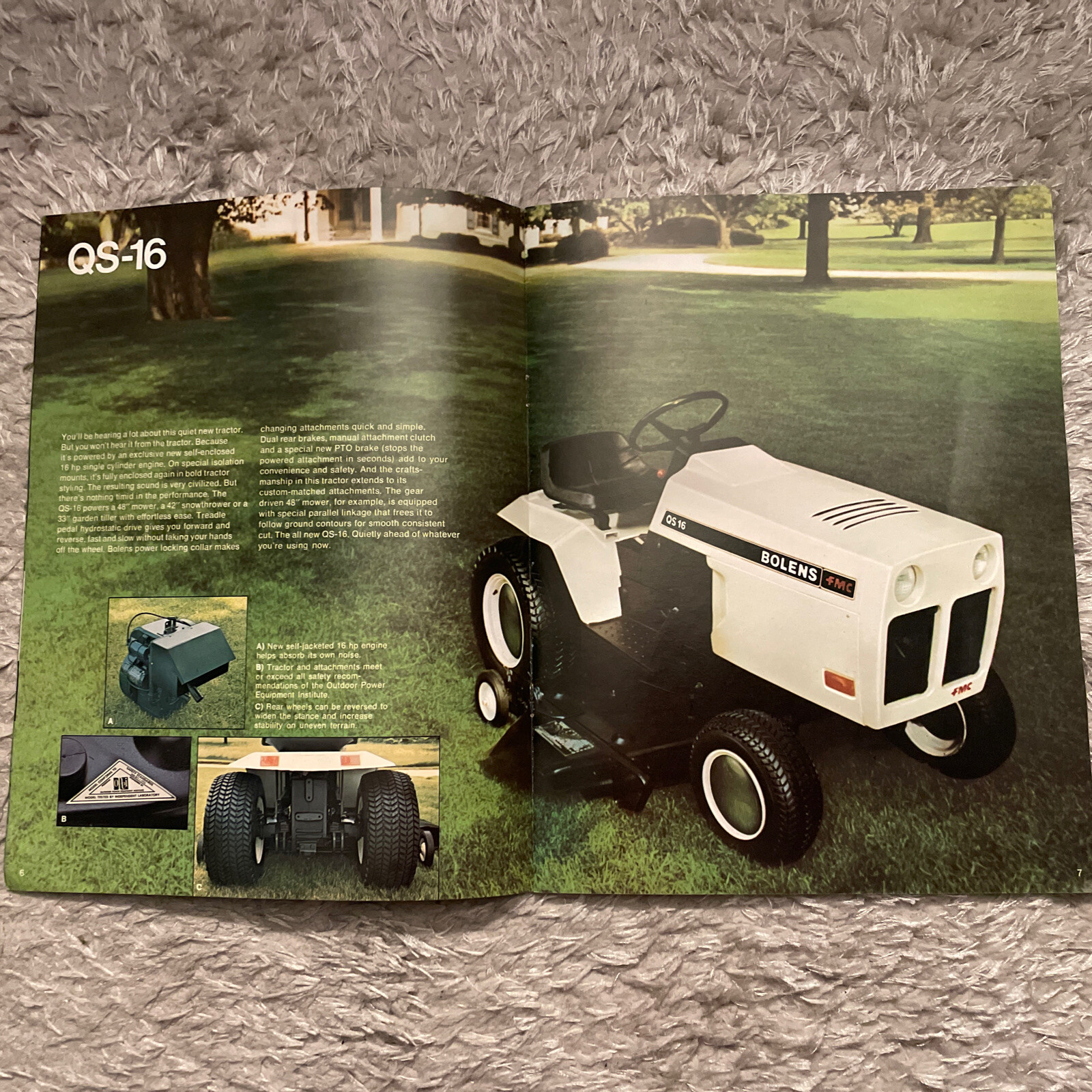 BOLENS LAWN GARDEN TRACTOR HT 20 QT QS 16 H 14 G 10 8 sales brochure
