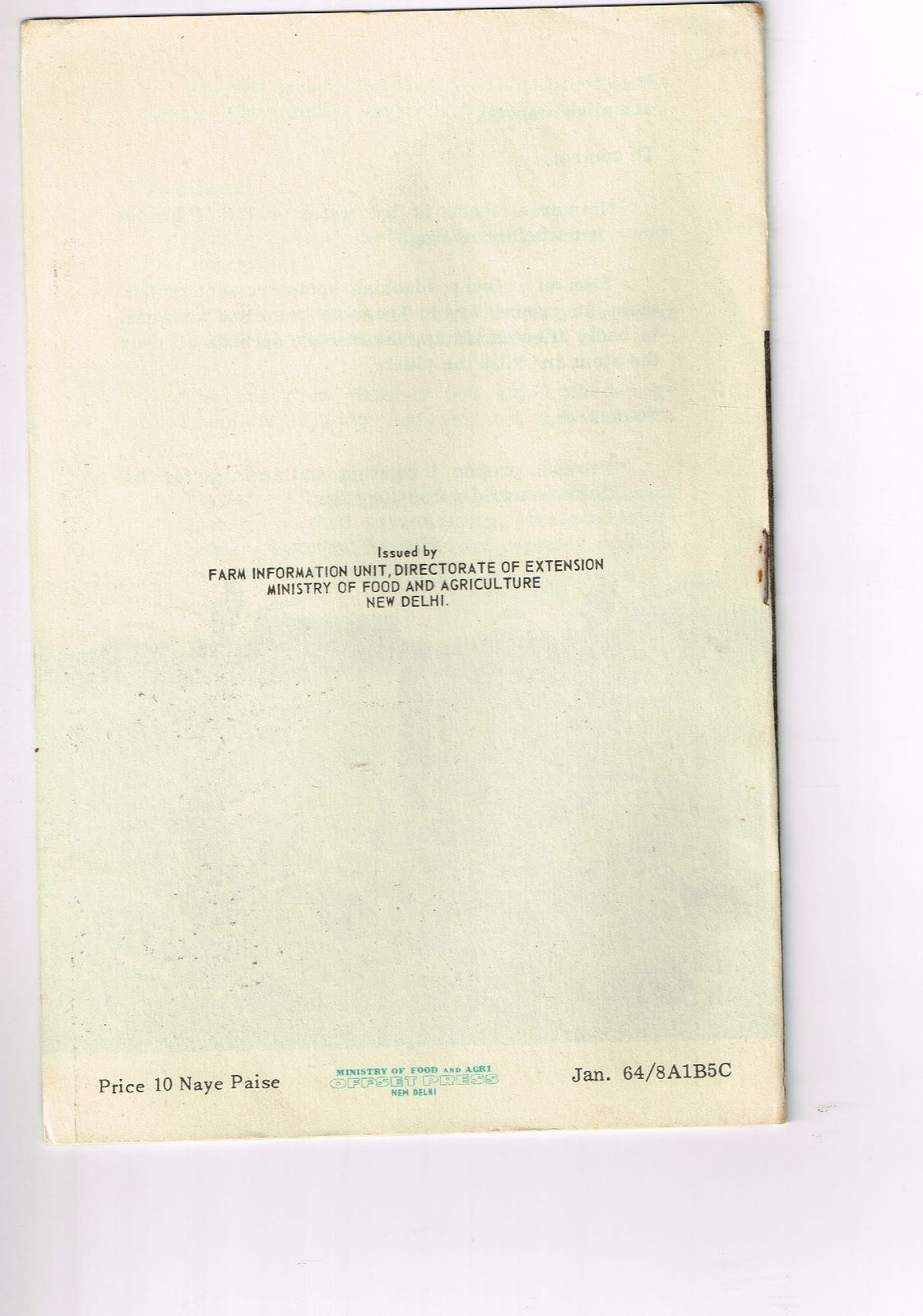 Vintage 1960s Farm Brochure India New Delhi Get Higher Yields Sesamum