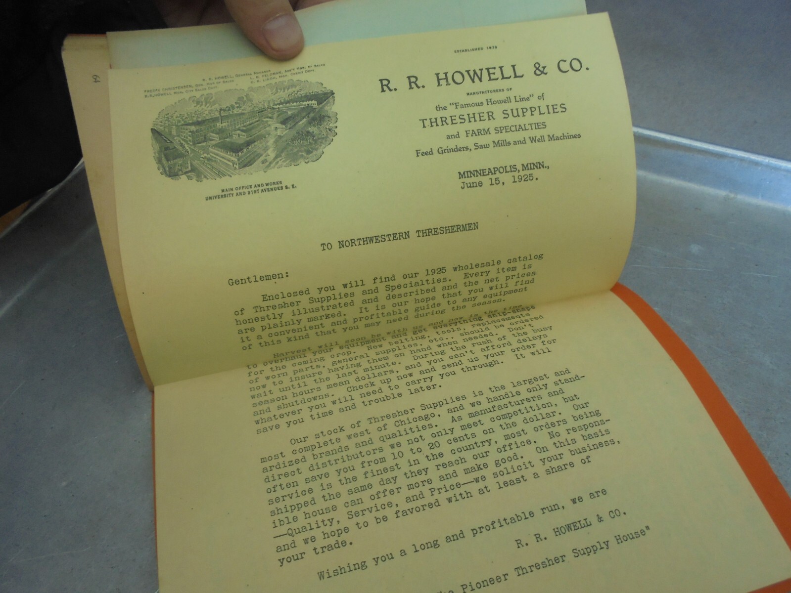 Vintage 1925 R. R. Howell & Co. Thresher Supplies and Specialties Catalog