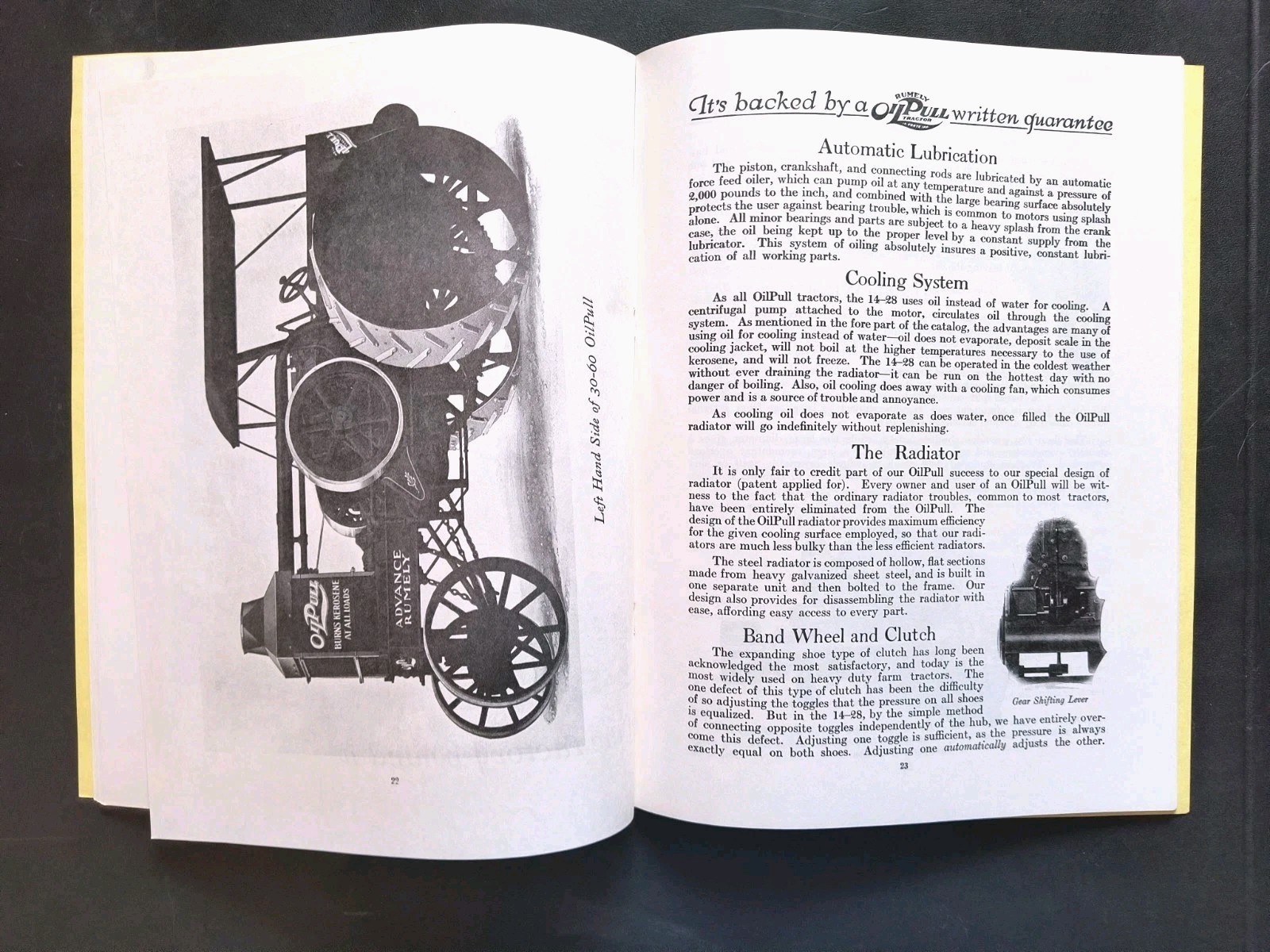 Rumley Oil Pull Tractor Dealer Brochure Guarantee Manual Print Advertising RARE