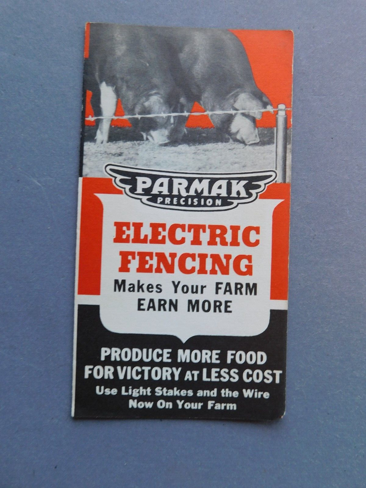 Parmak Precision Electric Fencing – 1943 advertisement brochure