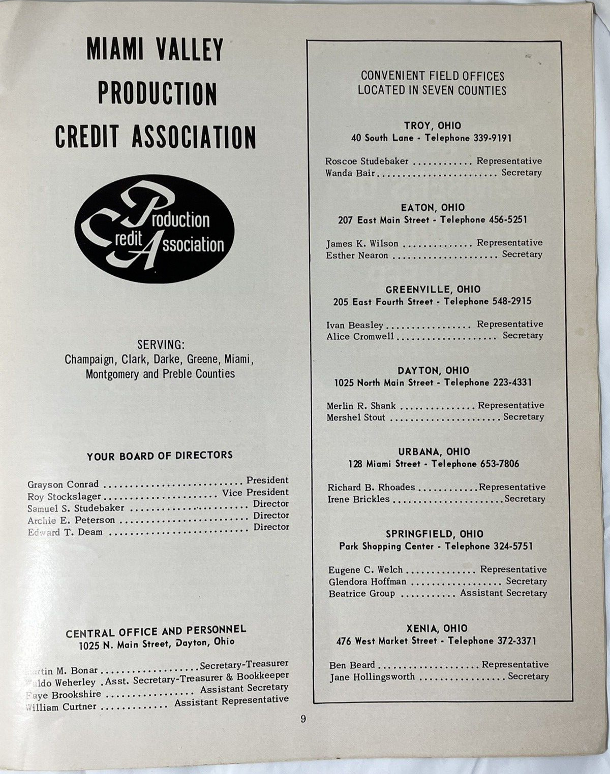 1968 Farming Magazine Ohio Farm Advertising Production Credit Association Vintag