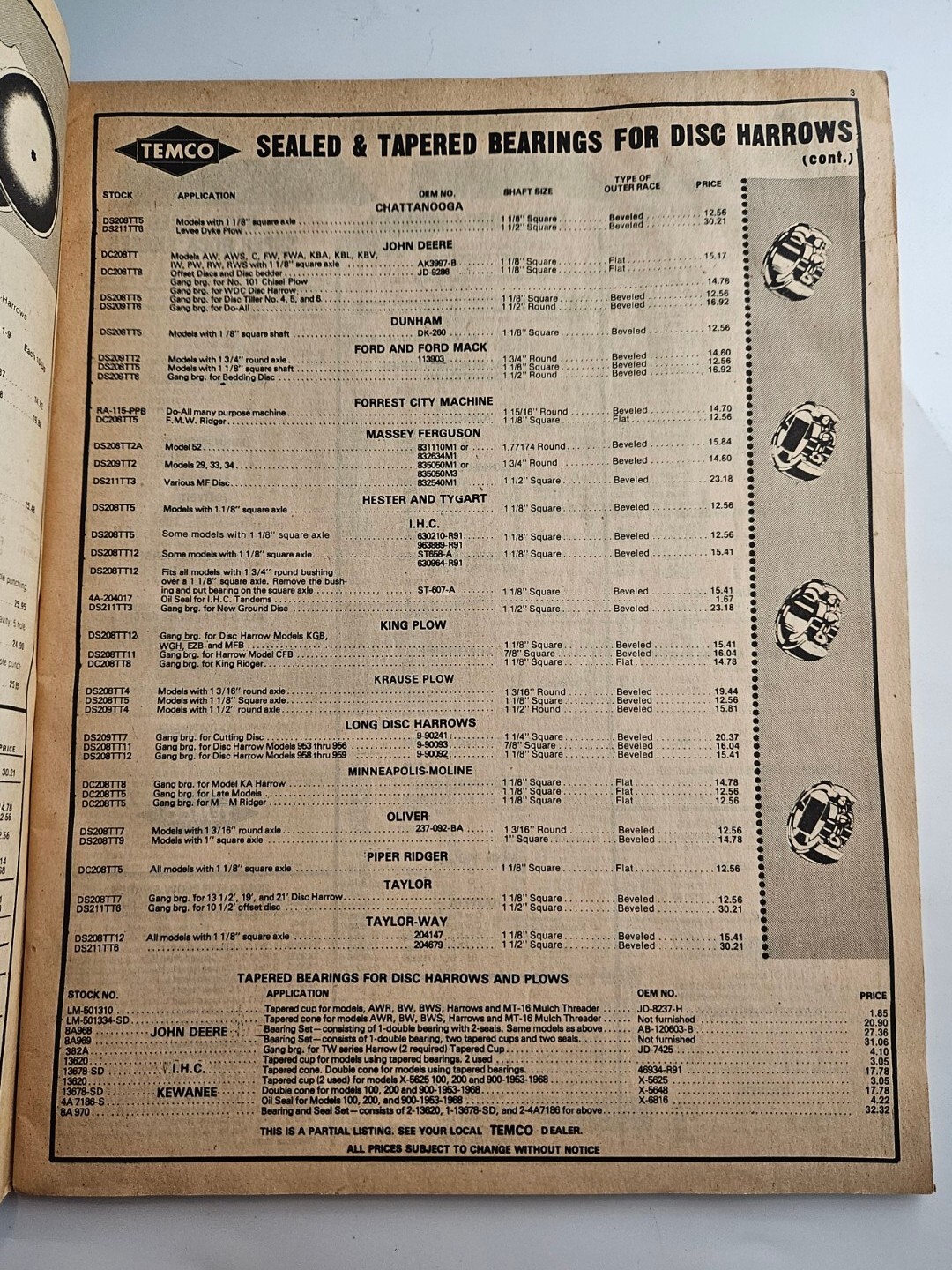 1980 Temco Tractor Parts Catalog Brusnahans