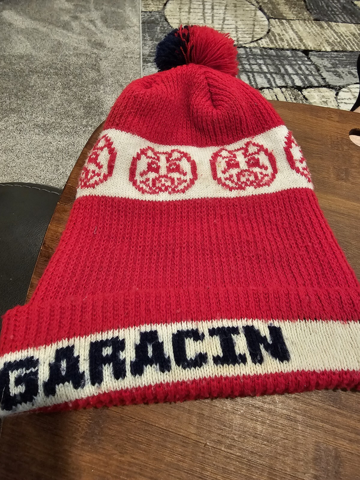 Vintage Garacin Hog Pig Medicine Stocking Hat Cap Farm Ag (♧)