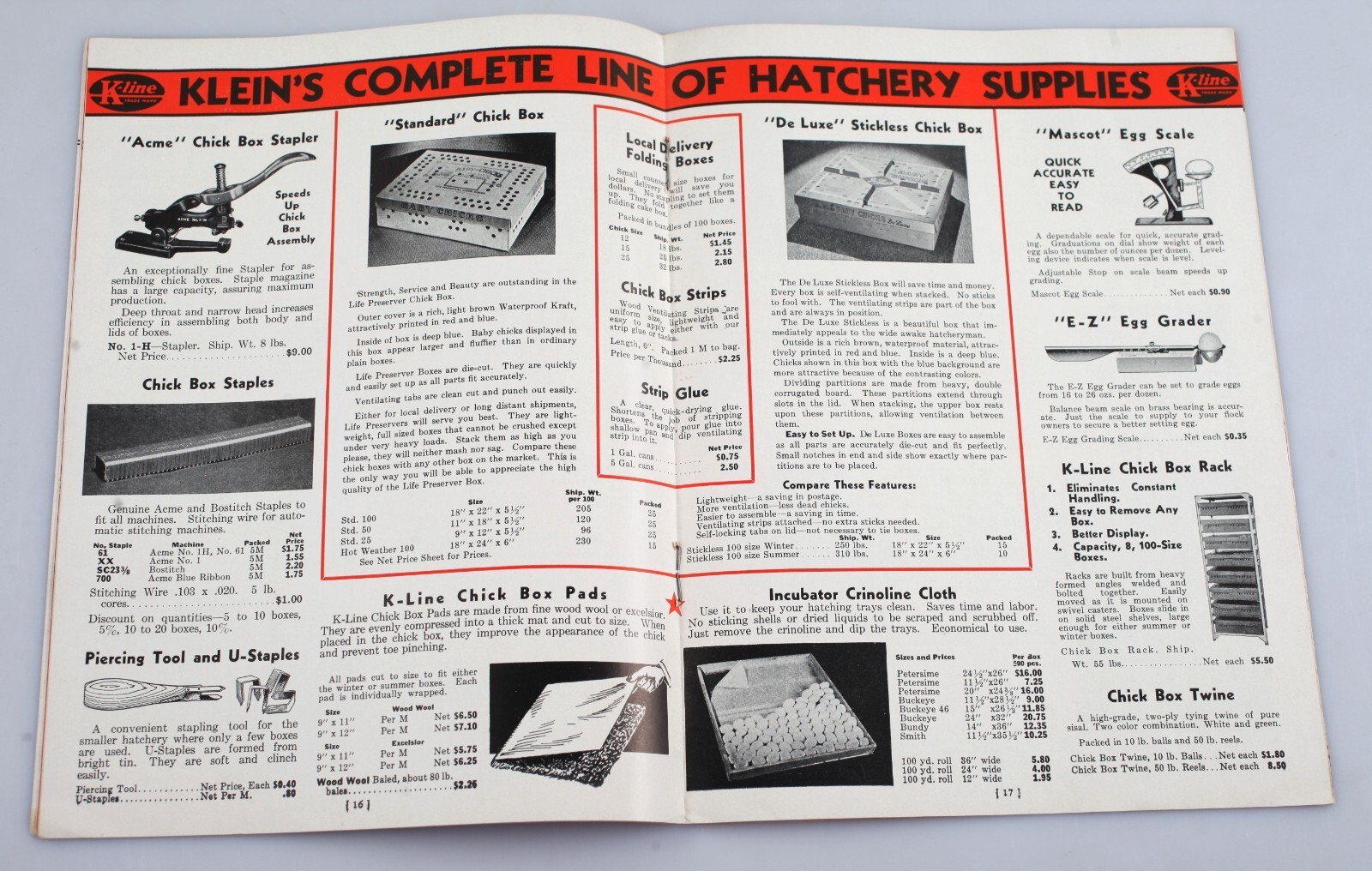 1937 Klein Mfg. Co. Poultry Supplies Farm Tanks Troughs Catalog Burlington Iowa