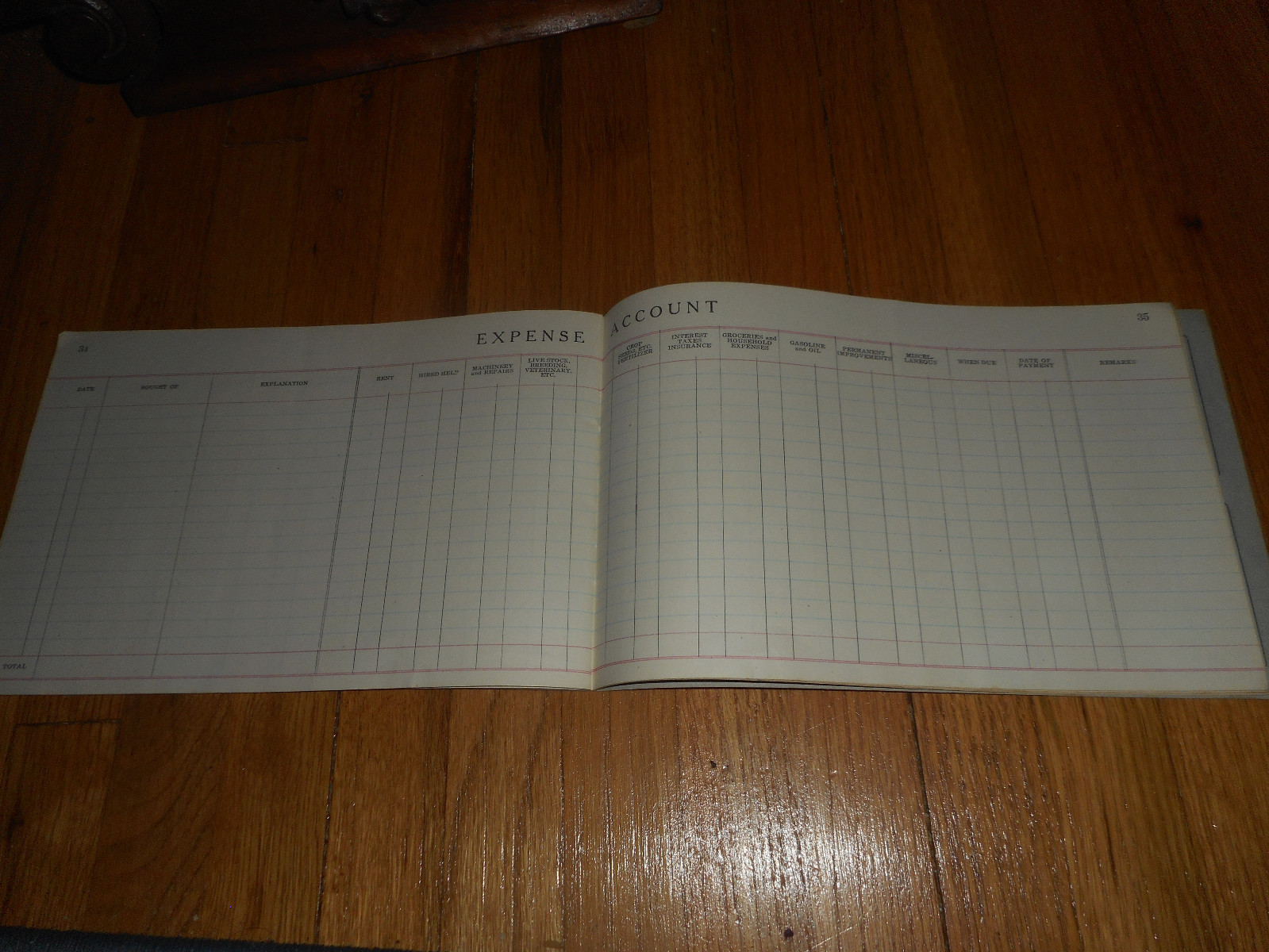 Antique One Minute Farm Record Income Tax Manual Book Advertising Sumner IA Bank